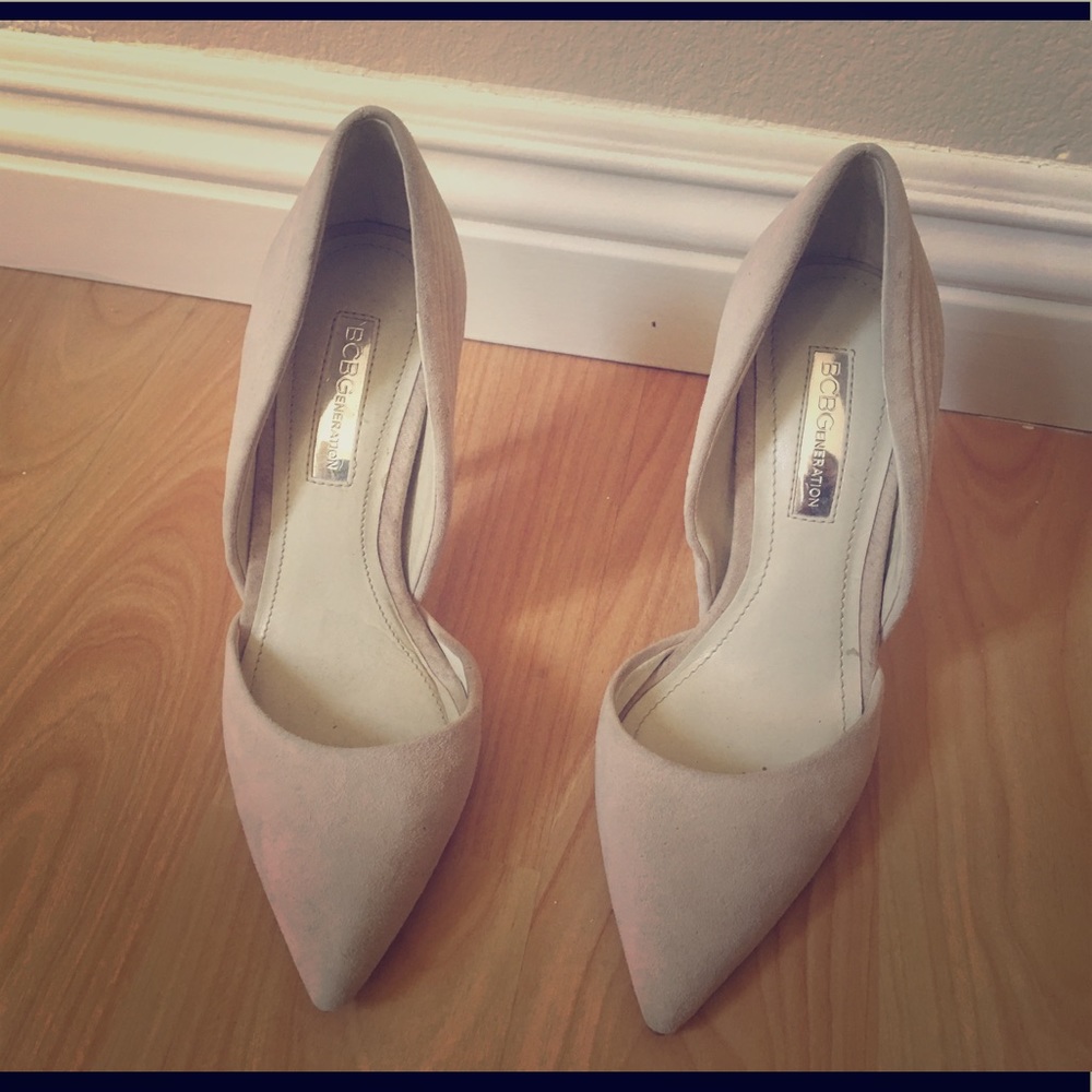 BCBGeneration Beige Quilted Heels